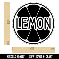 Lemon Text with Image Flavor Scent Rubber Stamp for Stamping Crafting Planners