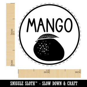 Mango Text with Image Flavor Scent Fruit Rubber Stamp for Stamping Crafting Planners