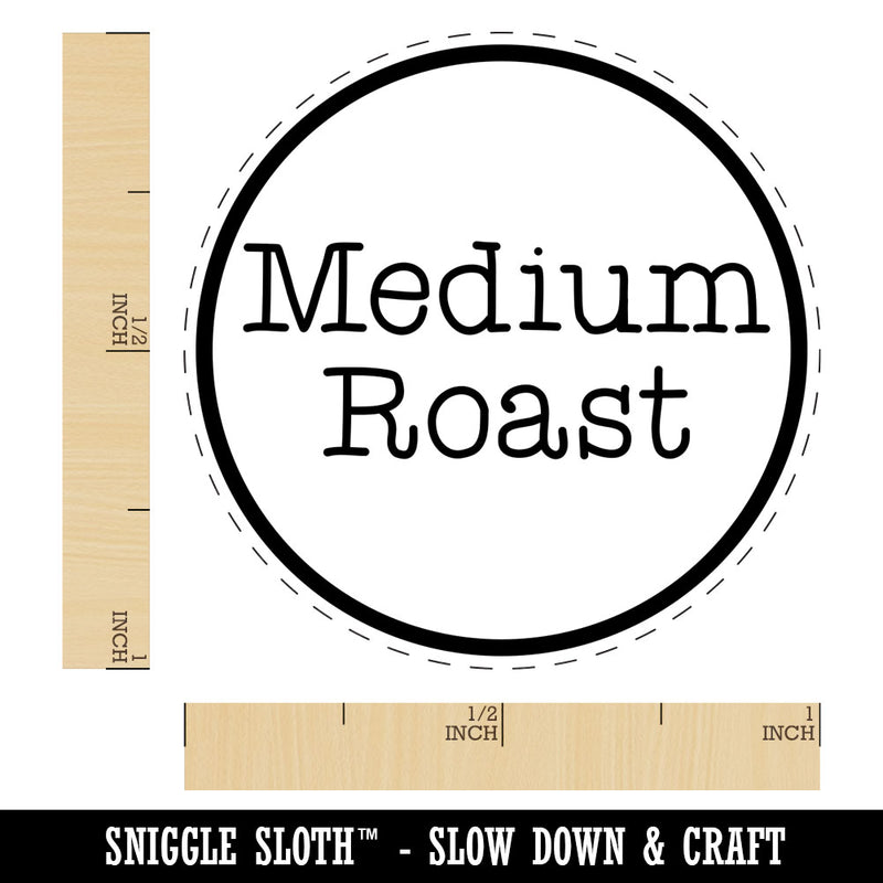Medium Roast Coffee Label Rubber Stamp for Stamping Crafting Planners