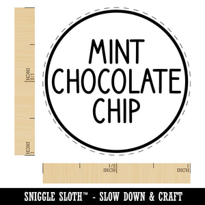 Mint Chocolate Chip Flavor Scent Rounded Text Rubber Stamp for Stamping Crafting Planners