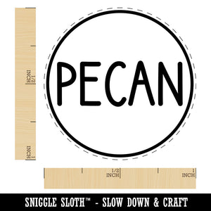 Pecan Flavor Scent Rounded Text Rubber Stamp for Stamping Crafting Planners