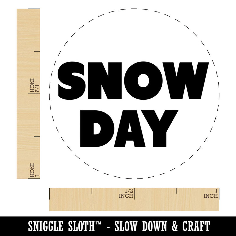 Snow Day Bold Text Rubber Stamp for Stamping Crafting Planners