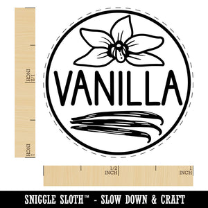 Vanilla Text with Image Flavor Scent Rubber Stamp for Stamping Crafting Planners