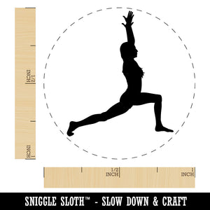 Yoga High Lunge Pose Rubber Stamp for Stamping Crafting Planners