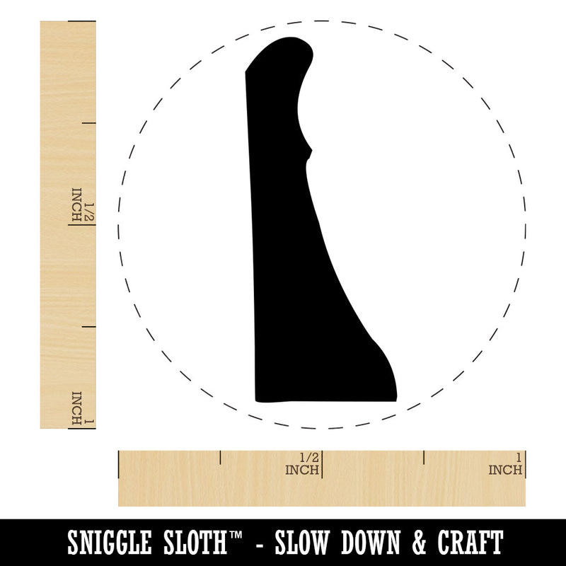 Delaware State Silhouette Rubber Stamp for Stamping Crafting Planners