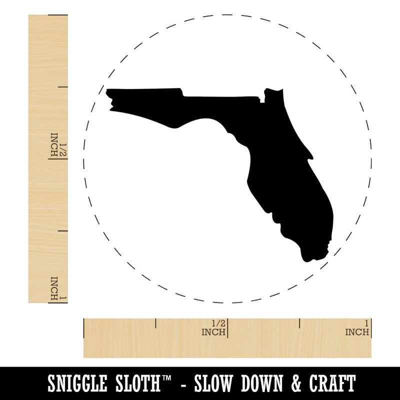 Florida State Silhouette Rubber Stamp for Stamping Crafting Planners