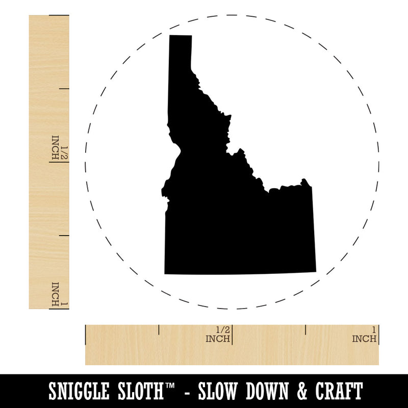 Idaho State Silhouette Rubber Stamp for Stamping Crafting Planners