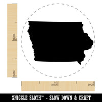 Iowa State Silhouette Rubber Stamp for Stamping Crafting Planners