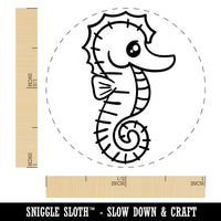 Kawaii Seahorse Rubber Stamp for Stamping Crafting Planners