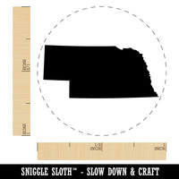 Nebraska State Silhouette Rubber Stamp for Stamping Crafting Planners