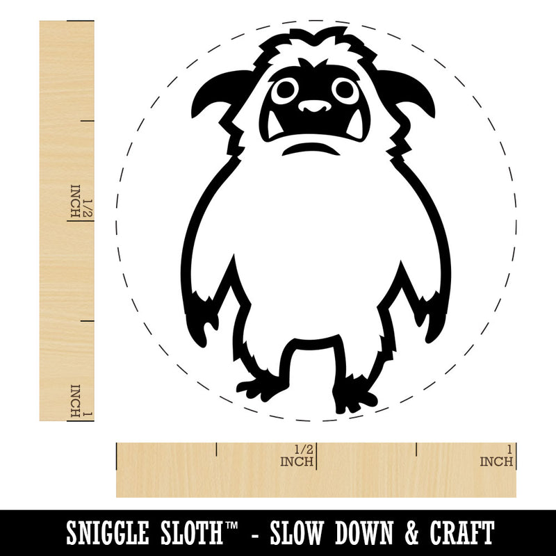 Abominable Snowman Yeti Monster Rubber Stamp for Stamping Crafting Planners