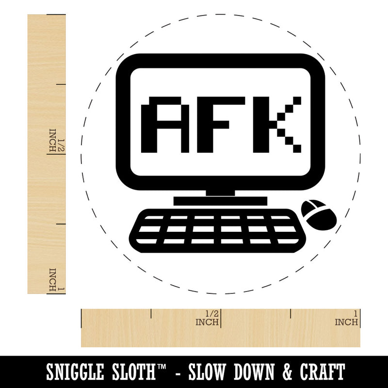 AFK Away From Keyboard Computer Rubber Stamp for Stamping Crafting Planners