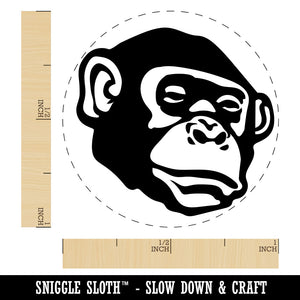 Bonobo Chimpanzee Ape Face Rubber Stamp for Stamping Crafting Planners