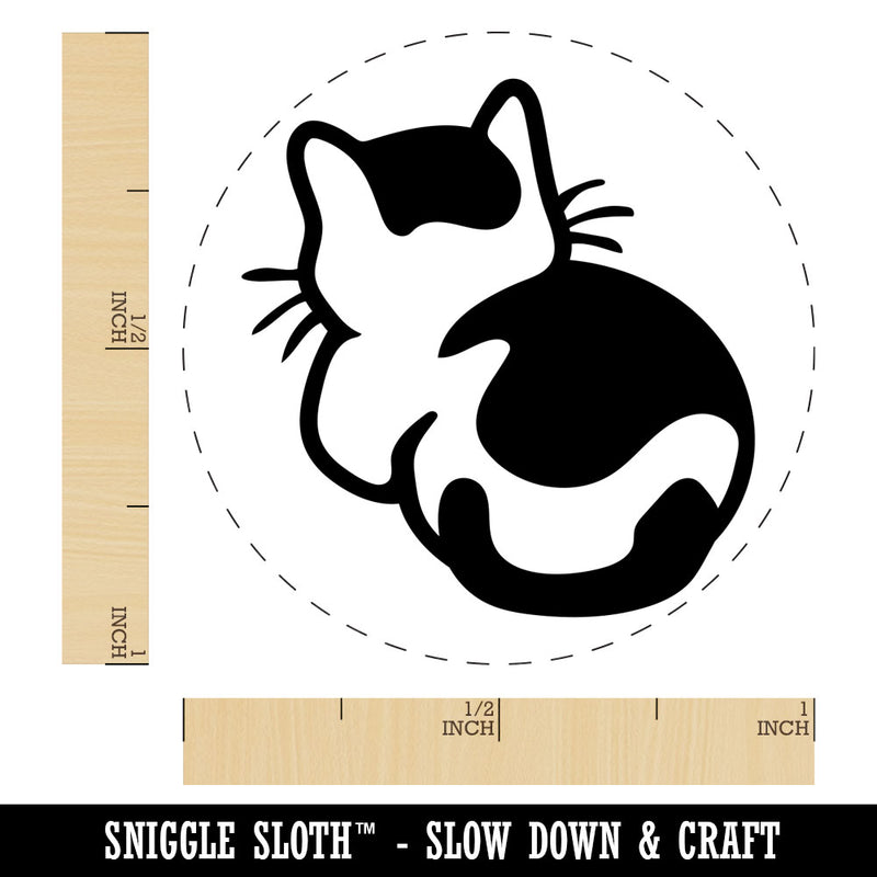 Cat Backside Rubber Stamp for Stamping Crafting Planners