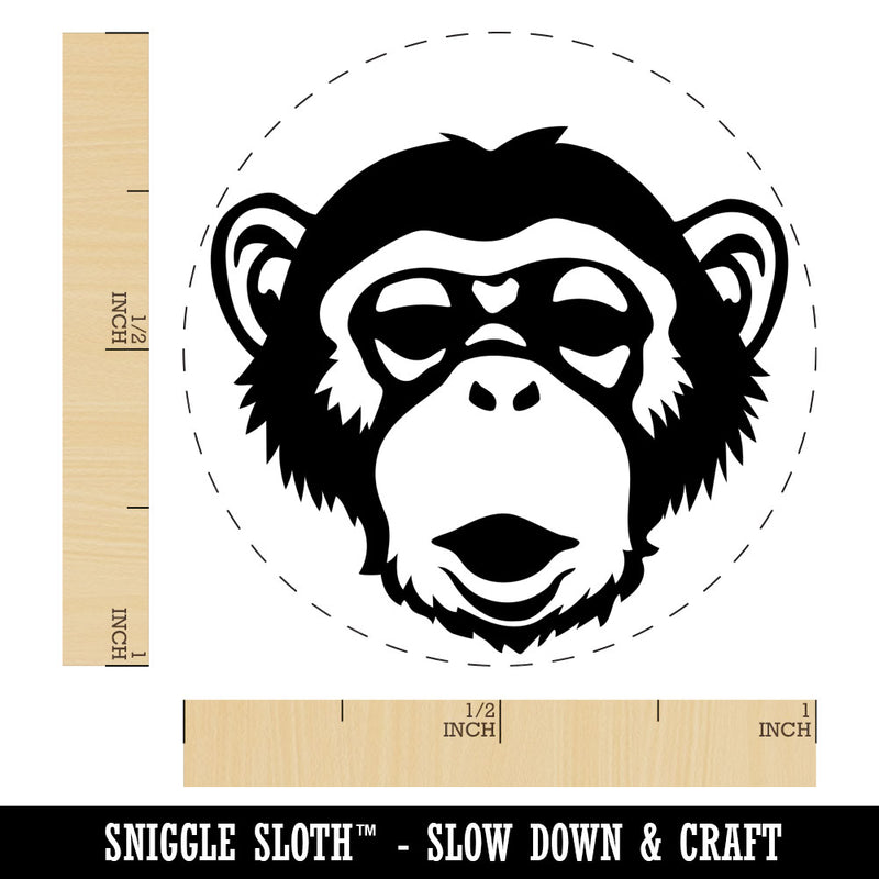 Chimpanzee Primate Ape Rubber Stamp for Stamping Crafting Planners