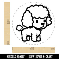 Cute and Fluffy Poodle Dog Rubber Stamp for Stamping Crafting Planners