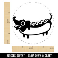 Dachshund Wiener Dog Hotdog Rubber Stamp for Stamping Crafting Planners