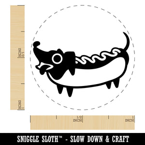 Dachshund Wiener Dog Hotdog Rubber Stamp for Stamping Crafting Planners
