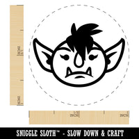 Goblin Female Character Face Rubber Stamp for Stamping Crafting Planners