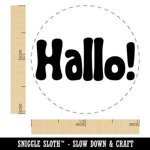 Hallo Dutch and German Greeting Hello Rubber Stamp for Stamping Crafting Planners