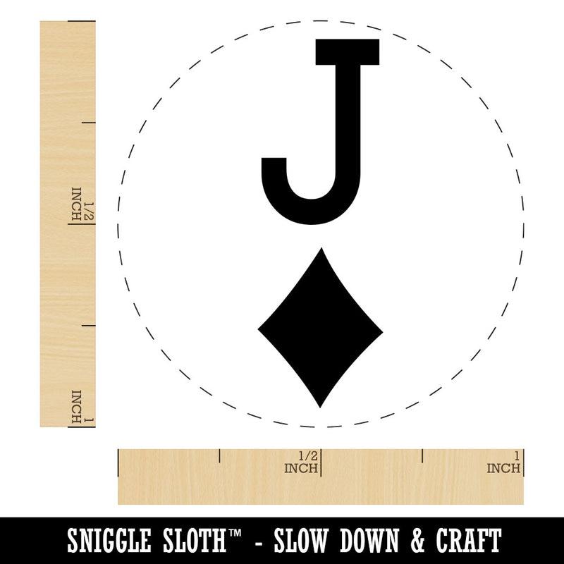 Jack of Diamonds Card Suit Rubber Stamp for Stamping Crafting Planners