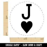 Jack of Hearts Card Suit Rubber Stamp for Stamping Crafting Planners