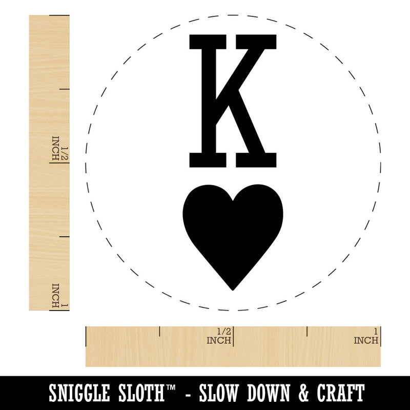 King of Hearts Card Suit Rubber Stamp for Stamping Crafting Planners