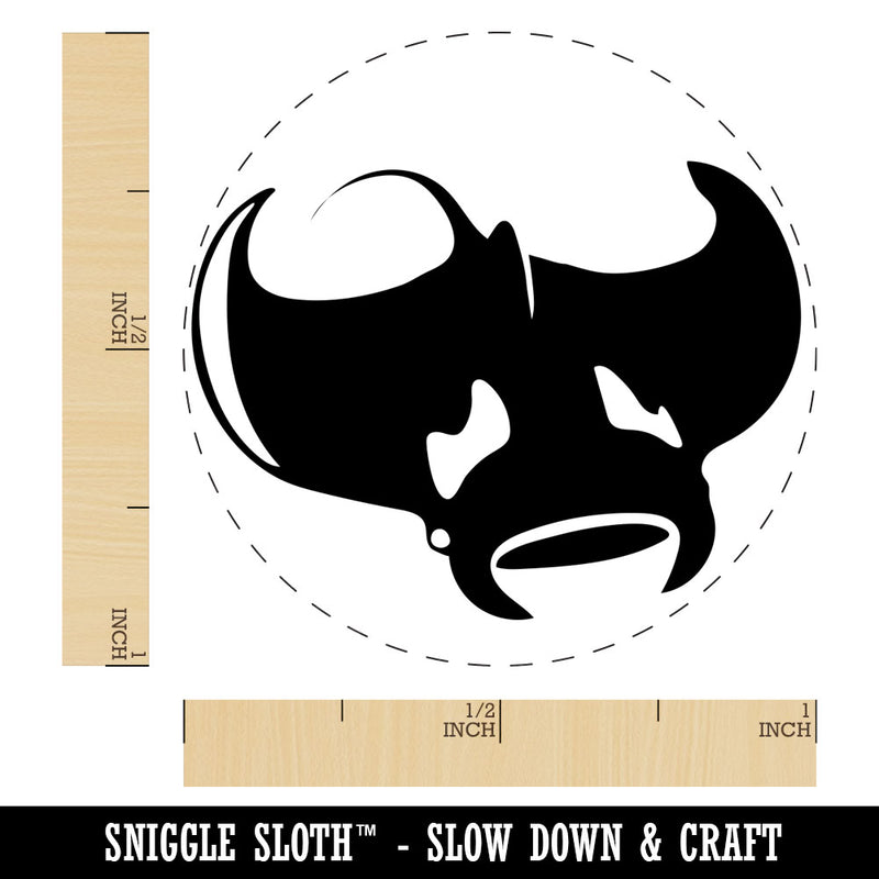 Manta Ray Rubber Stamp for Stamping Crafting Planners
