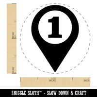 Map Location 1 Marker Rubber Stamp for Stamping Crafting Planners