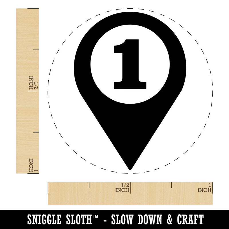 Map Location 1 Marker Rubber Stamp for Stamping Crafting Planners