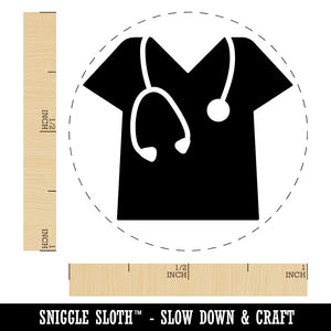 Medical Scrubs and Stethoscope Hospital Doctor Nurse Rubber Stamp for Stamping Crafting Planners