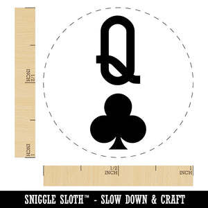 Queen of Clubs Card Suit Rubber Stamp for Stamping Crafting Planners