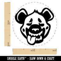 Smiling Spotted Hyena Head Rubber Stamp for Stamping Crafting Planners