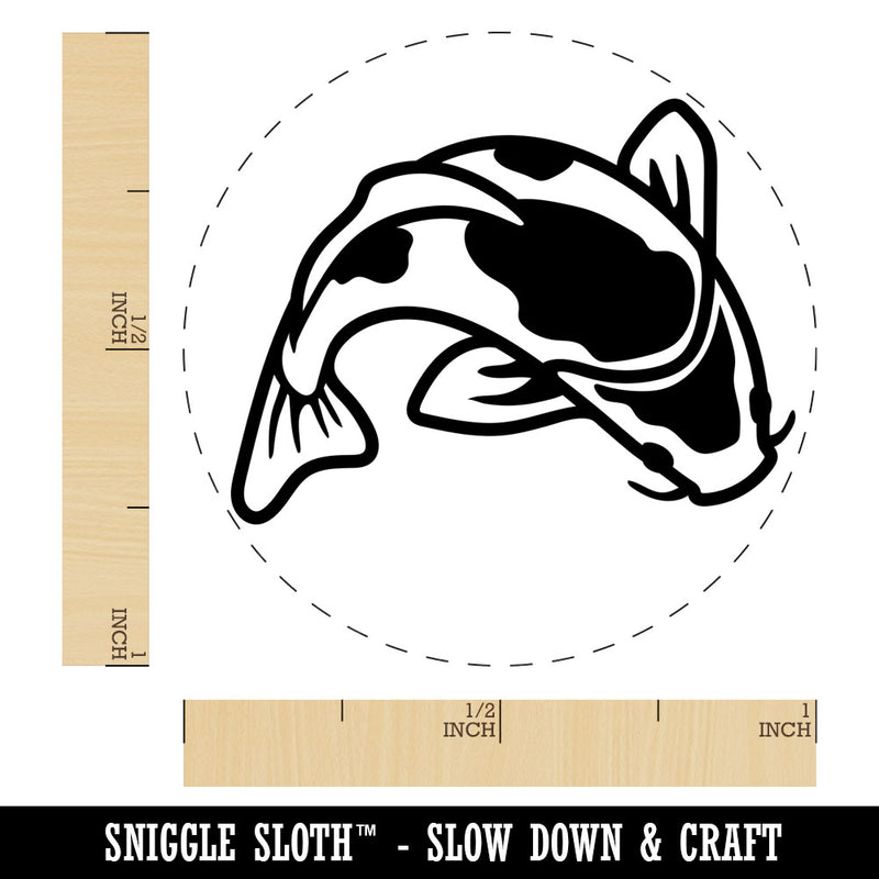 Spotted Koi Fish Rubber Stamp for Stamping Crafting Planners