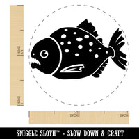 Toothy Piranha Fish Rubber Stamp for Stamping Crafting Planners