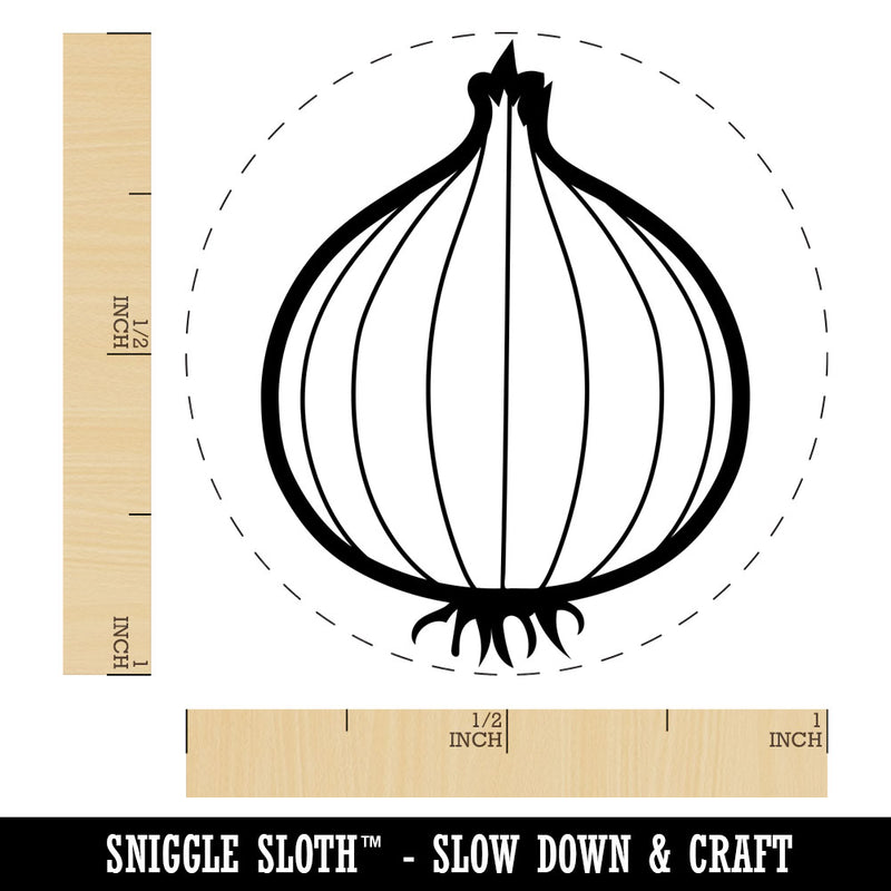 Vegetable Onion Plant Rubber Stamp for Stamping Crafting Planners