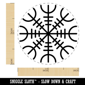 Aegishjalmur Helm of Awe Rune Viking Symbol of Protection Rubber Stamp for Stamping Crafting Planners