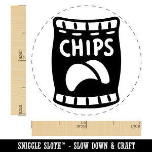 Bag of Potato Chips Snack Rubber Stamp for Stamping Crafting Planners