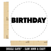 Birthday Bold Text Rubber Stamp for Stamping Crafting Planners