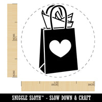 Gift Bag Heart Present Rubber Stamp for Stamping Crafting Planners