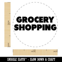 Grocery Shopping Bold Text Rubber Stamp for Stamping Crafting Planners