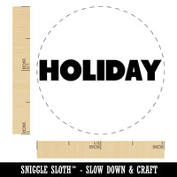 Holiday Bold Text Rubber Stamp for Stamping Crafting Planners