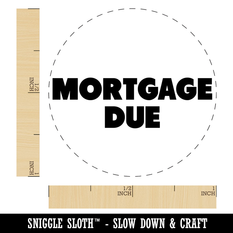 Mortgage Due Bold Text Bill Rubber Stamp for Stamping Crafting Planners