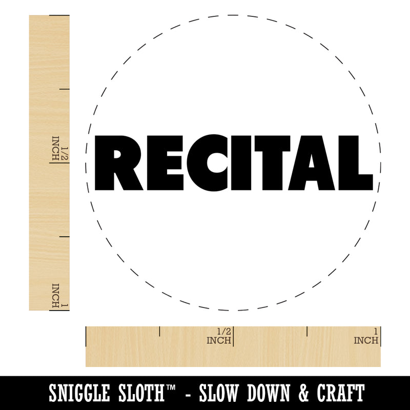 Recital Bold Text Music Dance Rubber Stamp for Stamping Crafting Planners