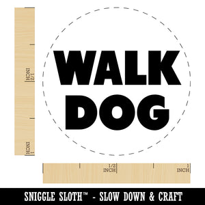 Walk Dog Bold Text Rubber Stamp for Stamping Crafting Planners