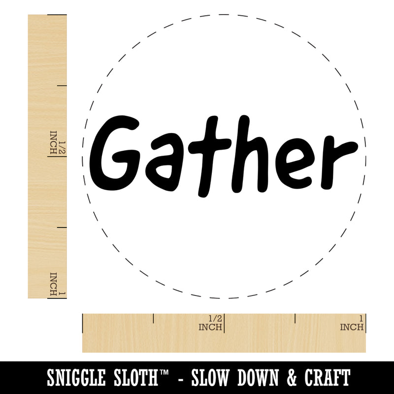 Gather Fun Text Rubber Stamp for Stamping Crafting Planners