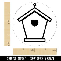 Sweet Birdhouse with Heart Rubber Stamp for Stamping Crafting Planners