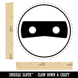 Masked Head Emoticon Rubber Stamp for Stamping Crafting Planners