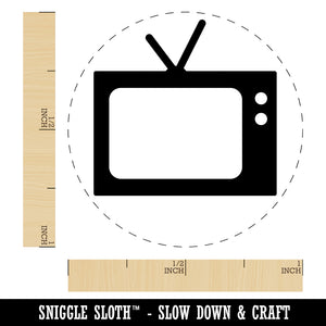 Vintage TV Television Silhouette Rubber Stamp for Stamping Crafting Planners