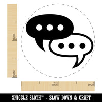 Conversation Discussion Chat Bubbles Icon Rubber Stamp for Stamping Crafting Planners